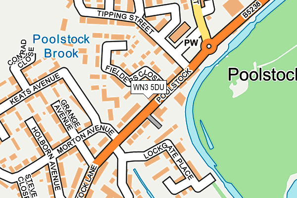 WN3 5DU map - OS OpenMap – Local (Ordnance Survey)