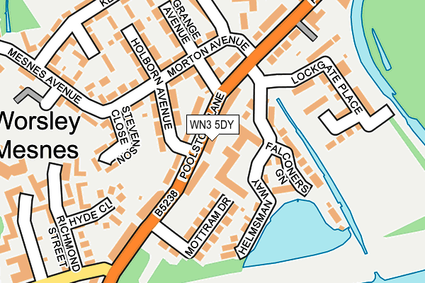 WN3 5DY map - OS OpenMap – Local (Ordnance Survey)