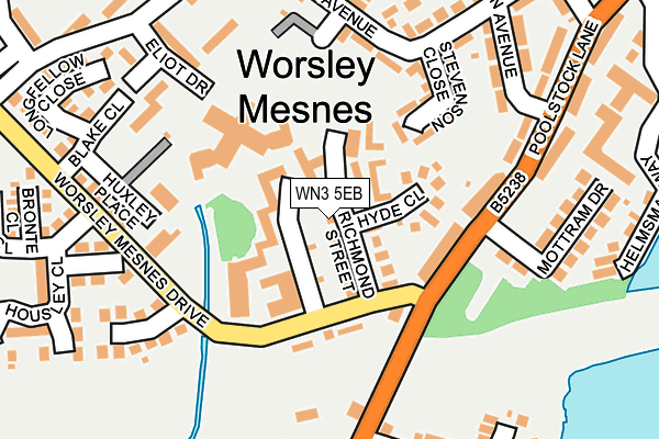 WN3 5EB map - OS OpenMap – Local (Ordnance Survey)