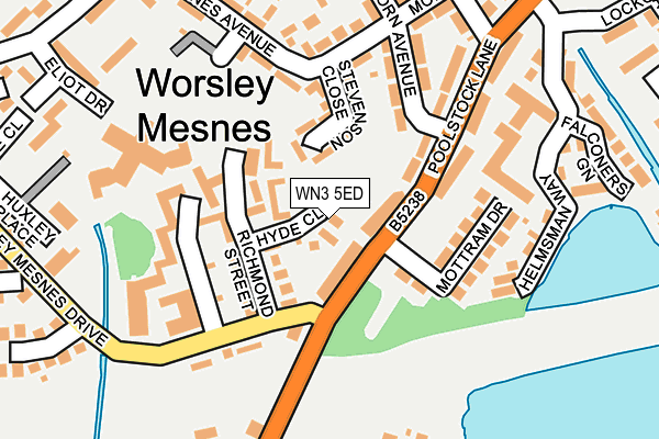 WN3 5ED map - OS OpenMap – Local (Ordnance Survey)