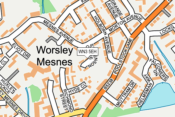 WN3 5EH map - OS OpenMap – Local (Ordnance Survey)