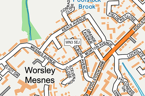 WN3 5EJ map - OS OpenMap – Local (Ordnance Survey)