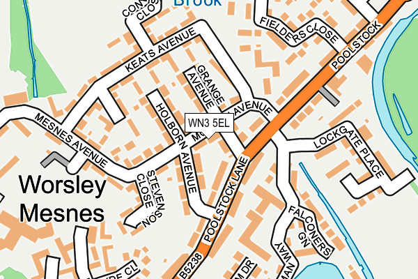 WN3 5EL map - OS OpenMap – Local (Ordnance Survey)