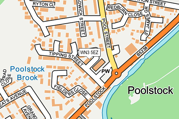 WN3 5EZ map - OS OpenMap – Local (Ordnance Survey)