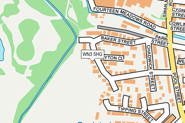 WN3 5HG map - OS OpenMap – Local (Ordnance Survey)