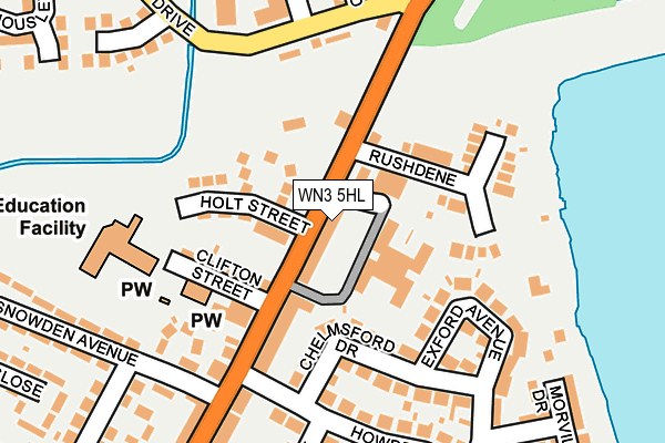 WN3 5HL map - OS OpenMap – Local (Ordnance Survey)