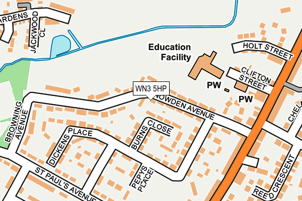 WN3 5HP map - OS OpenMap – Local (Ordnance Survey)