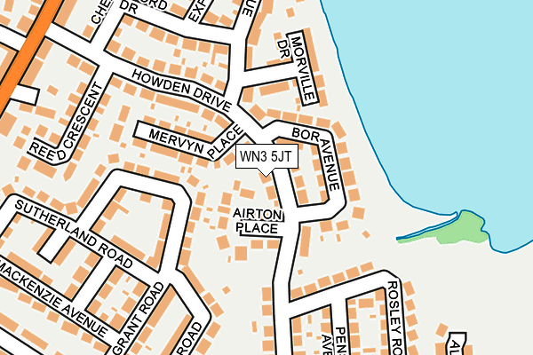 WN3 5JT map - OS OpenMap – Local (Ordnance Survey)