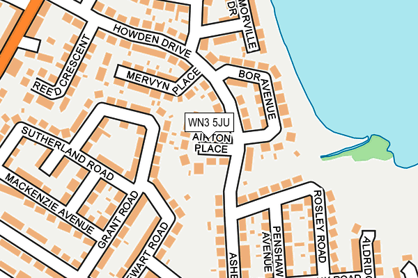 WN3 5JU map - OS OpenMap – Local (Ordnance Survey)