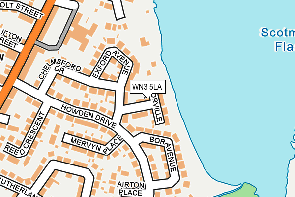 WN3 5LA map - OS OpenMap – Local (Ordnance Survey)