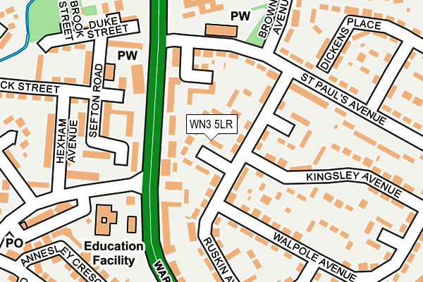 WN3 5LR map - OS OpenMap – Local (Ordnance Survey)