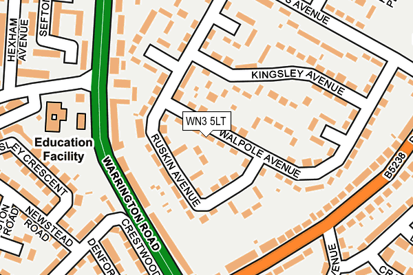 WN3 5LT map - OS OpenMap – Local (Ordnance Survey)