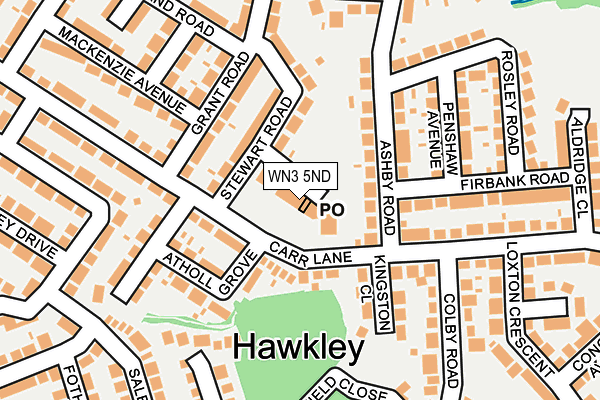 WN3 5ND map - OS OpenMap – Local (Ordnance Survey)