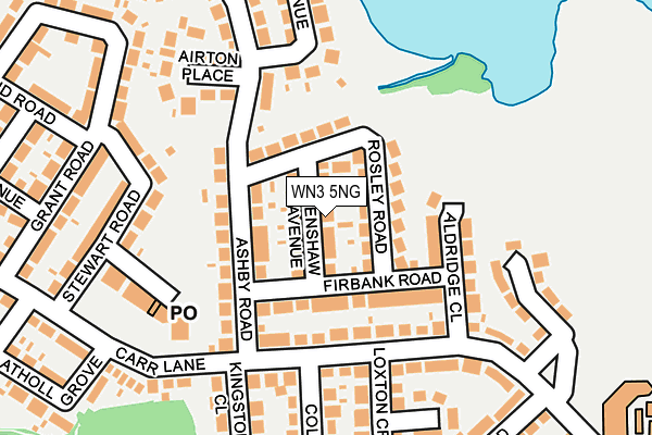 WN3 5NG map - OS OpenMap – Local (Ordnance Survey)
