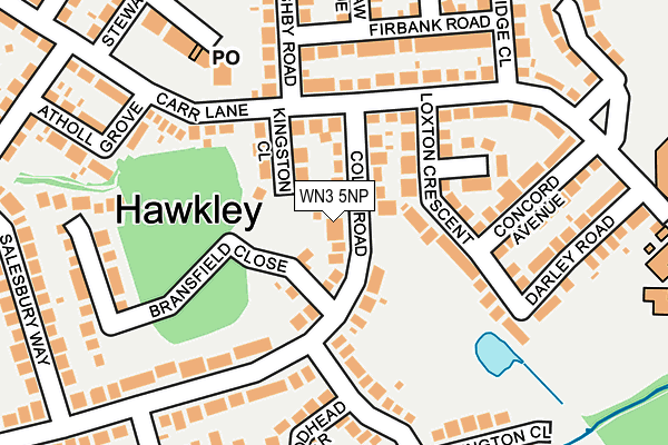 WN3 5NP map - OS OpenMap – Local (Ordnance Survey)