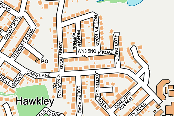 WN3 5NQ map - OS OpenMap – Local (Ordnance Survey)