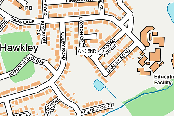 WN3 5NR map - OS OpenMap – Local (Ordnance Survey)