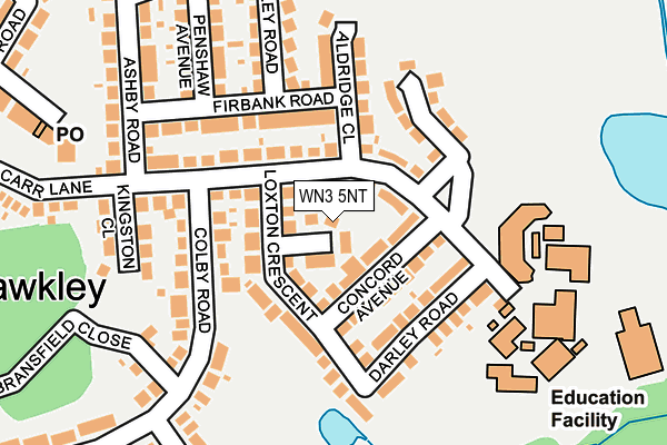 WN3 5NT map - OS OpenMap – Local (Ordnance Survey)