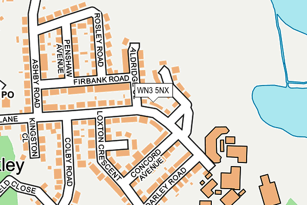 WN3 5NX map - OS OpenMap – Local (Ordnance Survey)