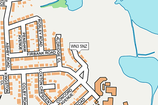 WN3 5NZ map - OS OpenMap – Local (Ordnance Survey)
