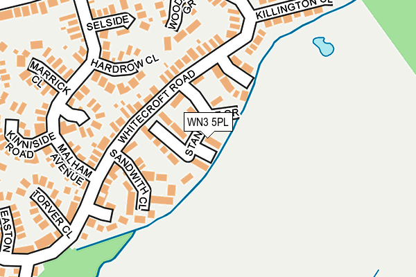 WN3 5PL map - OS OpenMap – Local (Ordnance Survey)