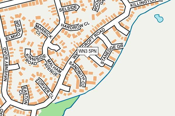 WN3 5PN map - OS OpenMap – Local (Ordnance Survey)