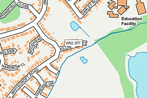 WN3 5PT map - OS OpenMap – Local (Ordnance Survey)