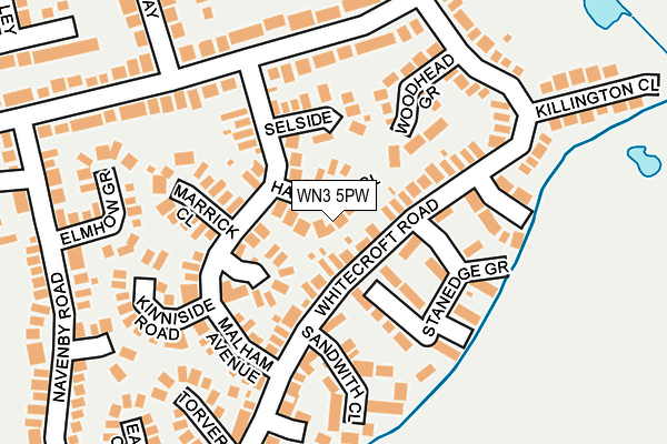 WN3 5PW map - OS OpenMap – Local (Ordnance Survey)