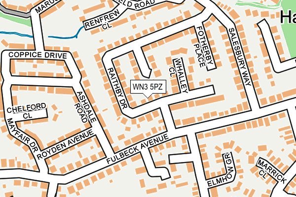 WN3 5PZ map - OS OpenMap – Local (Ordnance Survey)