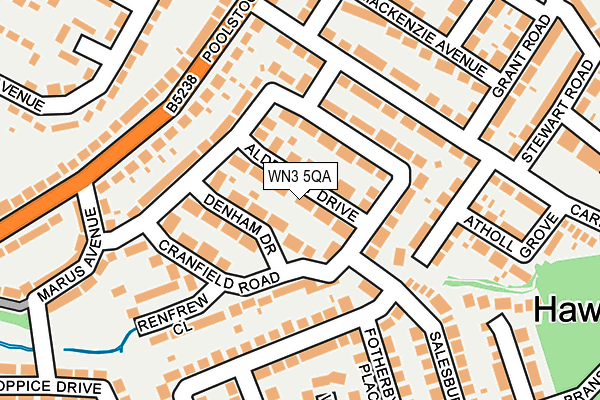 WN3 5QA map - OS OpenMap – Local (Ordnance Survey)