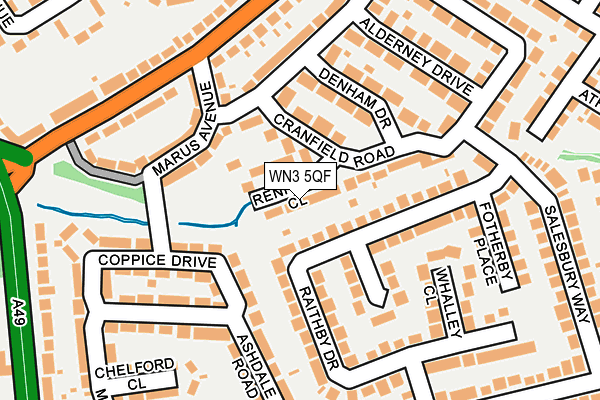 WN3 5QF map - OS OpenMap – Local (Ordnance Survey)