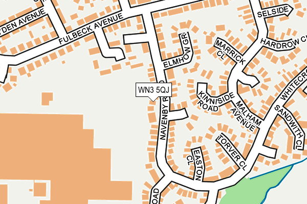 WN3 5QJ map - OS OpenMap – Local (Ordnance Survey)