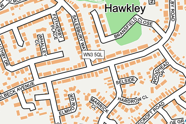 WN3 5QL map - OS OpenMap – Local (Ordnance Survey)