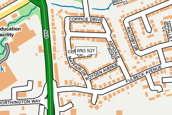 WN3 5QY map - OS OpenMap – Local (Ordnance Survey)