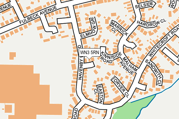 WN3 5RN map - OS OpenMap – Local (Ordnance Survey)