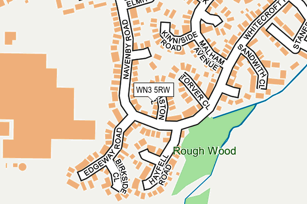 WN3 5RW map - OS OpenMap – Local (Ordnance Survey)