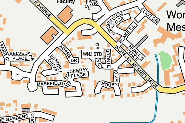 WN3 5TD map - OS OpenMap – Local (Ordnance Survey)