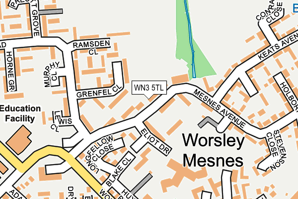 WN3 5TL map - OS OpenMap – Local (Ordnance Survey)