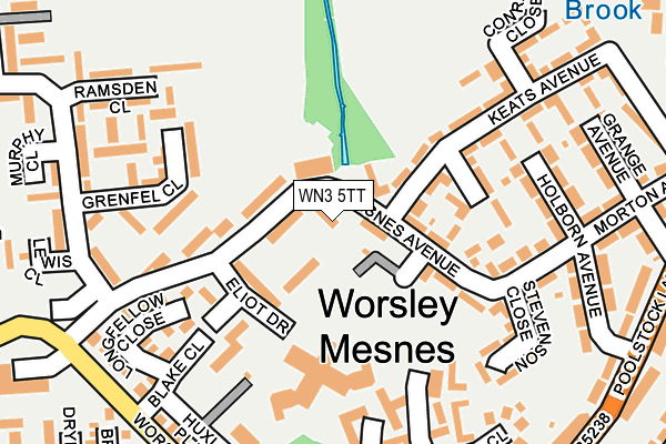 WN3 5TT map - OS OpenMap – Local (Ordnance Survey)