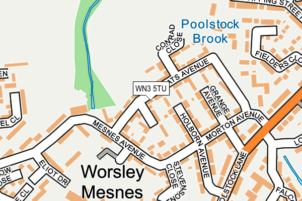 WN3 5TU map - OS OpenMap – Local (Ordnance Survey)