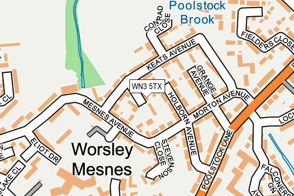 WN3 5TX map - OS OpenMap – Local (Ordnance Survey)