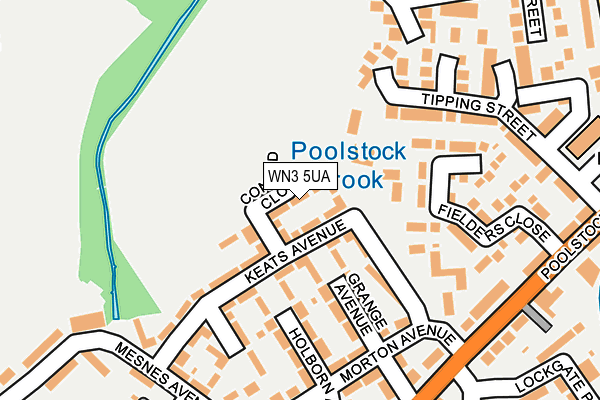 WN3 5UA map - OS OpenMap – Local (Ordnance Survey)