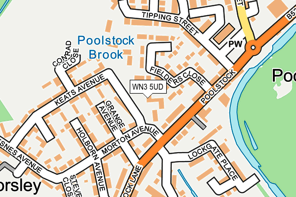 WN3 5UD map - OS OpenMap – Local (Ordnance Survey)