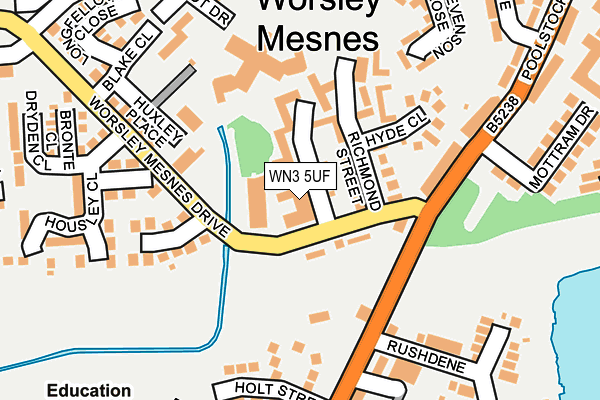 WN3 5UF map - OS OpenMap – Local (Ordnance Survey)