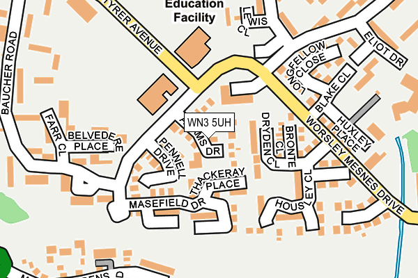 WN3 5UH map - OS OpenMap – Local (Ordnance Survey)