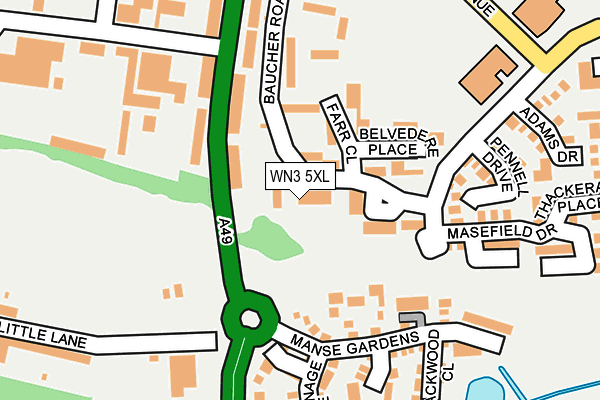 WN3 5XL map - OS OpenMap – Local (Ordnance Survey)