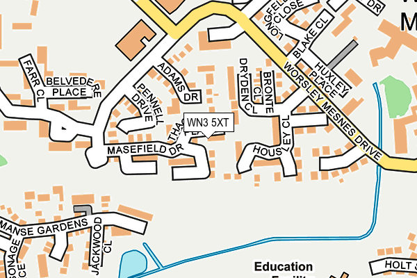 WN3 5XT map - OS OpenMap – Local (Ordnance Survey)