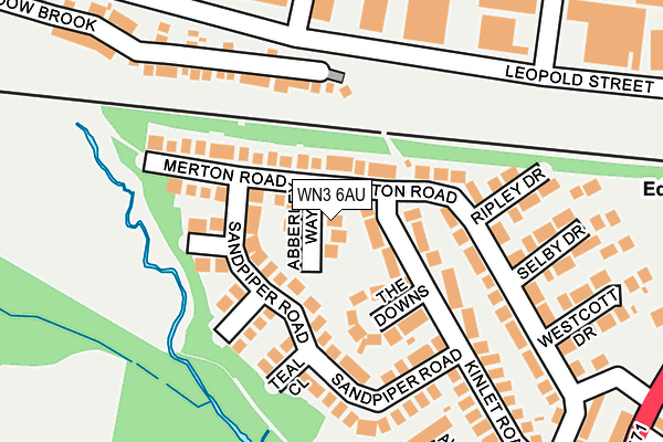 WN3 6AU map - OS OpenMap – Local (Ordnance Survey)