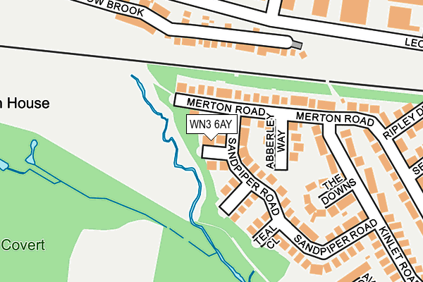 WN3 6AY map - OS OpenMap – Local (Ordnance Survey)