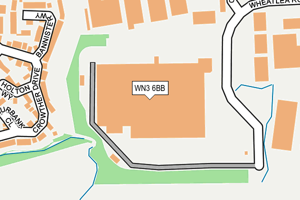 WN3 6BB map - OS OpenMap – Local (Ordnance Survey)